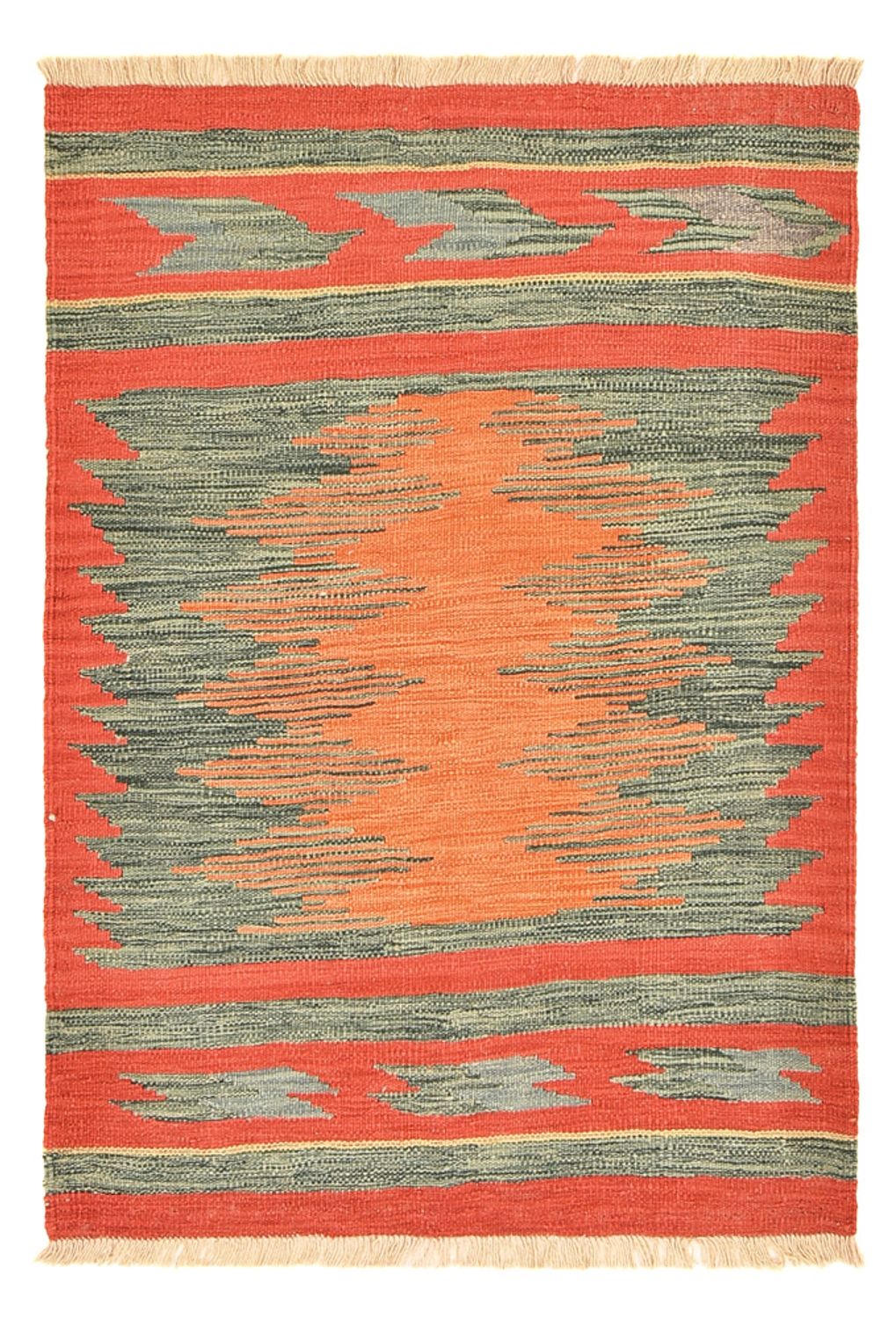 Tapis Kelim - Tendance - 141 x 101 cm - multicolore