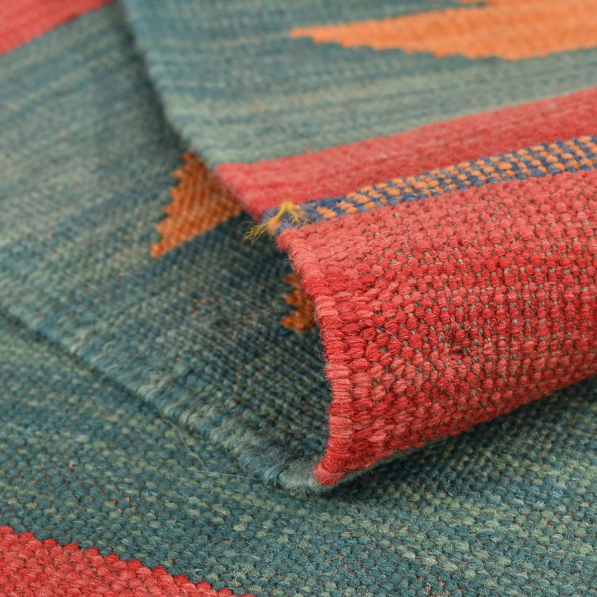 Tapis Kelim - Tendance - 212 x 146 cm - multicolore