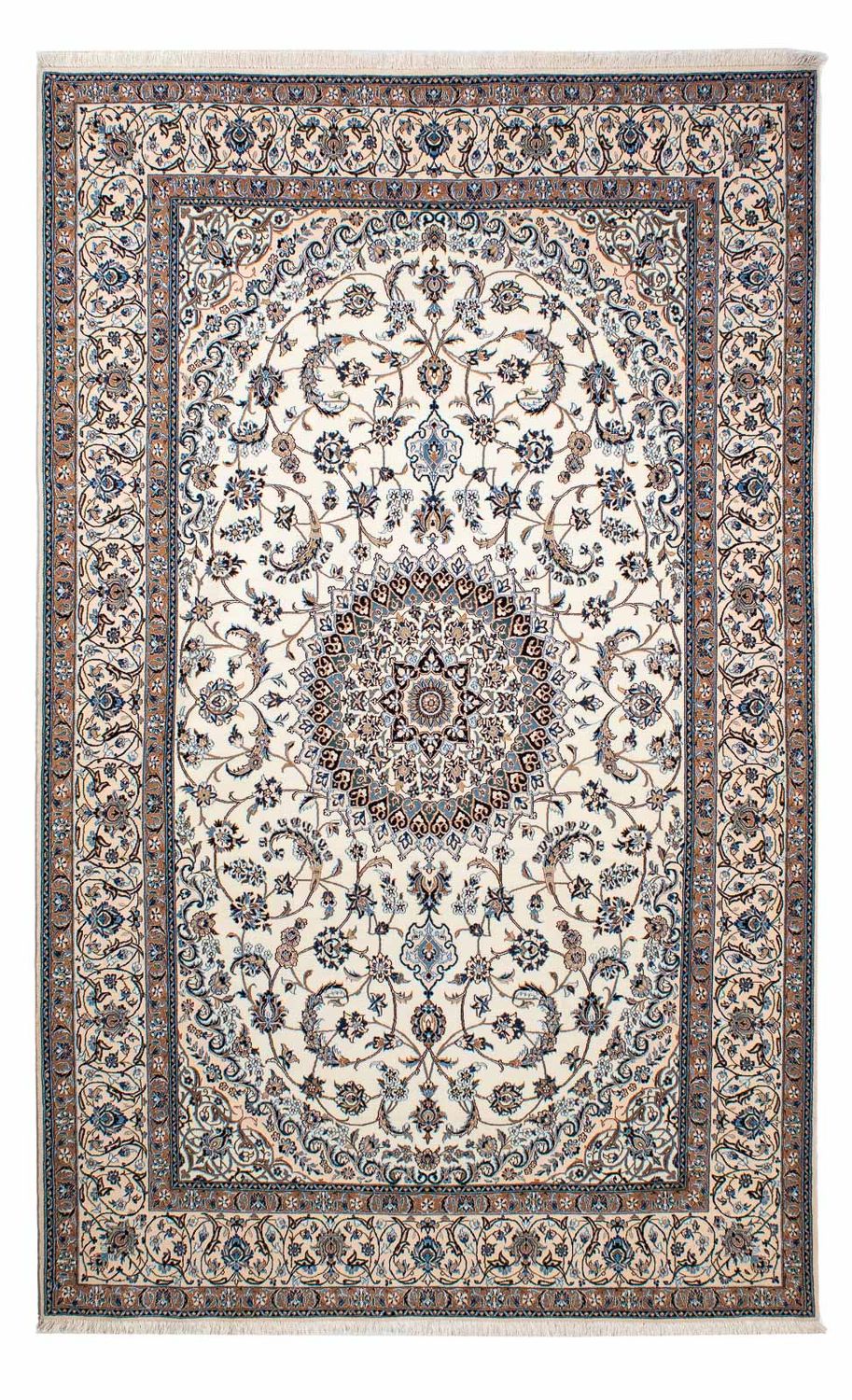Tapis persan - Nain - Premium - 252 x 157 cm - beige