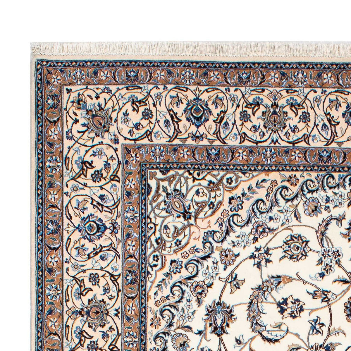 Tapis persan - Nain - Premium - 252 x 157 cm - beige