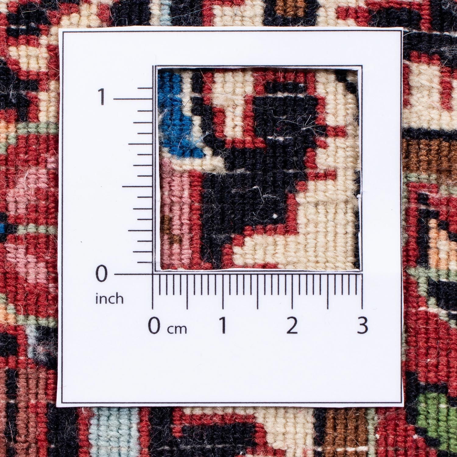 Tapis persan - Bidjar ronde  - 305 x 305 cm - rouge clair