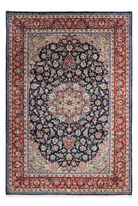 Tapis persan - Royal - 295 x 213 cm - bleu foncé