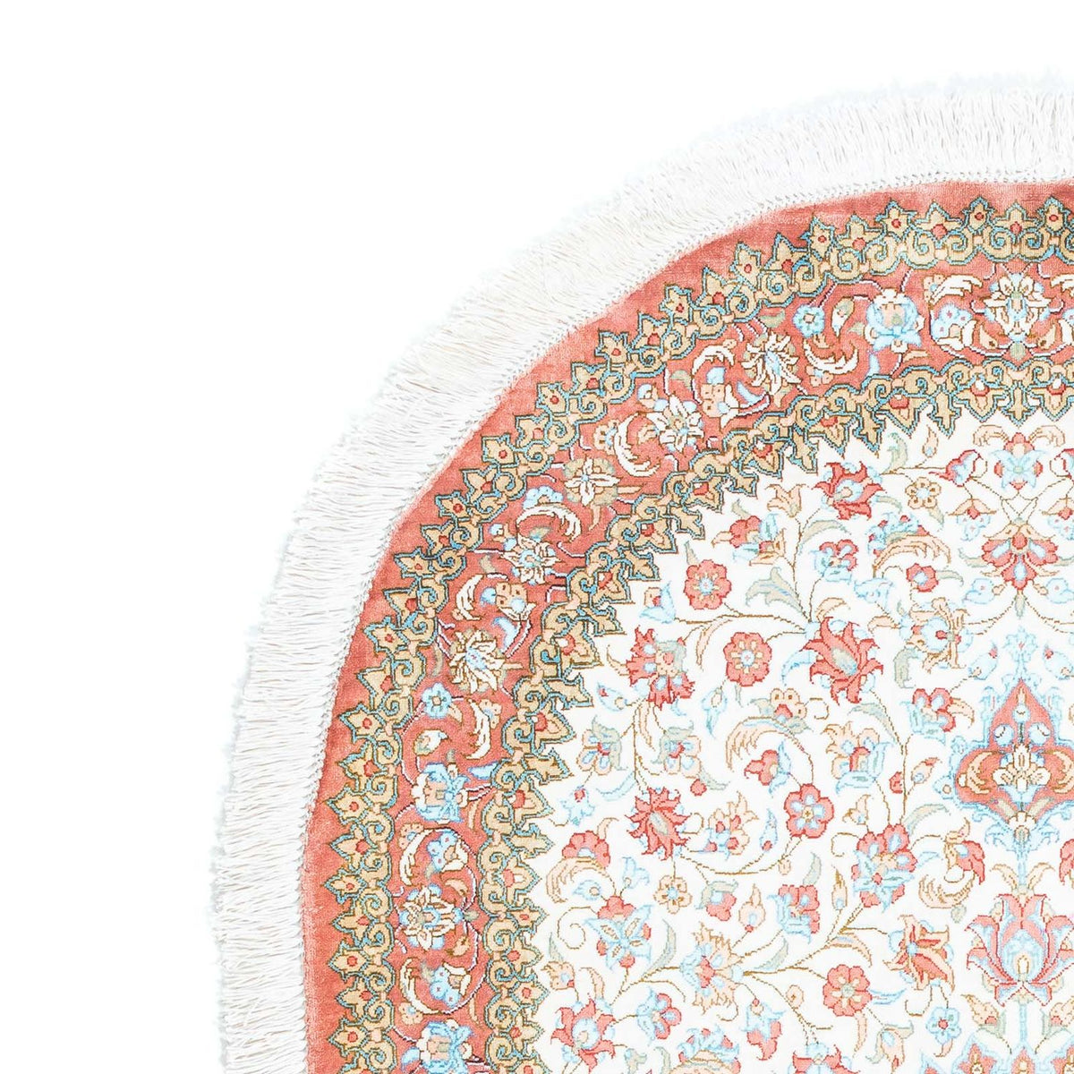 Tapis persan - Ghom ovale  - 120 x 76 cm - beige