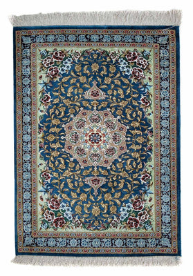 Tapis persan - Ghom - 85 x 59 cm - bleu