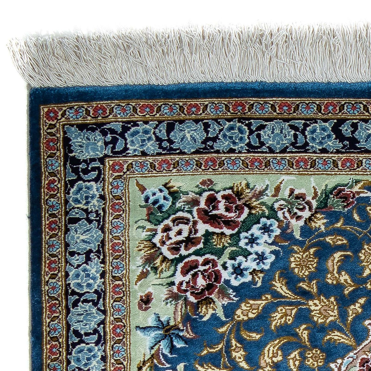 Tapis persan - Ghom - 85 x 59 cm - bleu