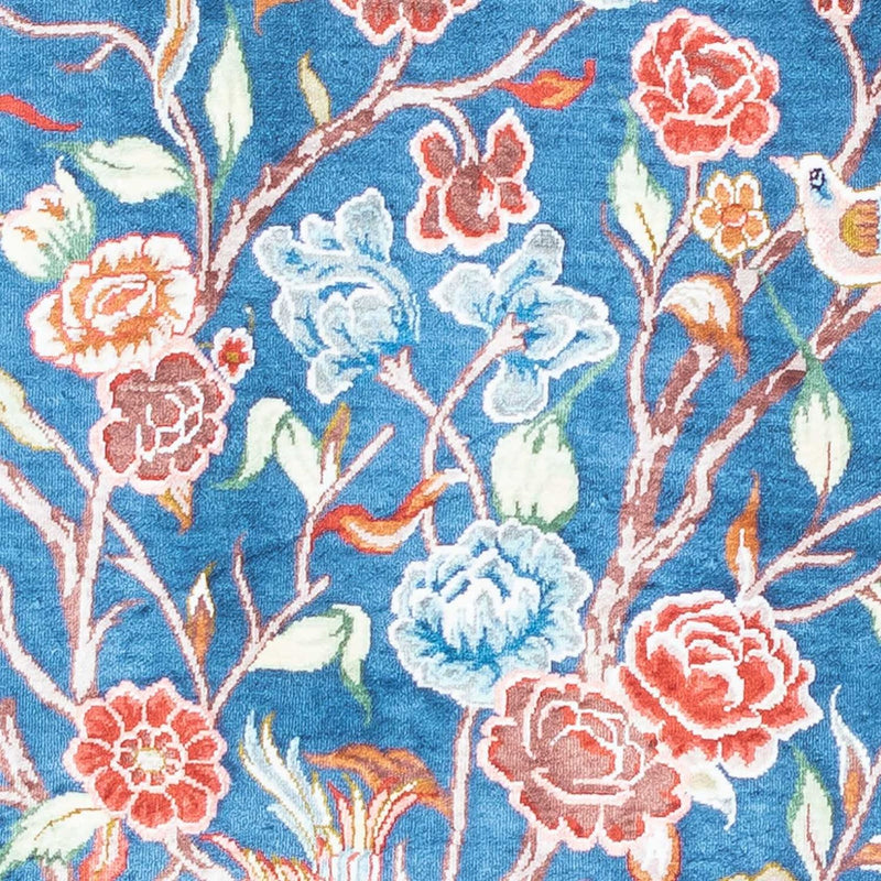 Tapis persan - Ghom - 121 x 77 cm - bleu clair