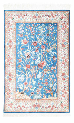 Tapis persan - Ghom - 118 x 75 cm - bleu clair