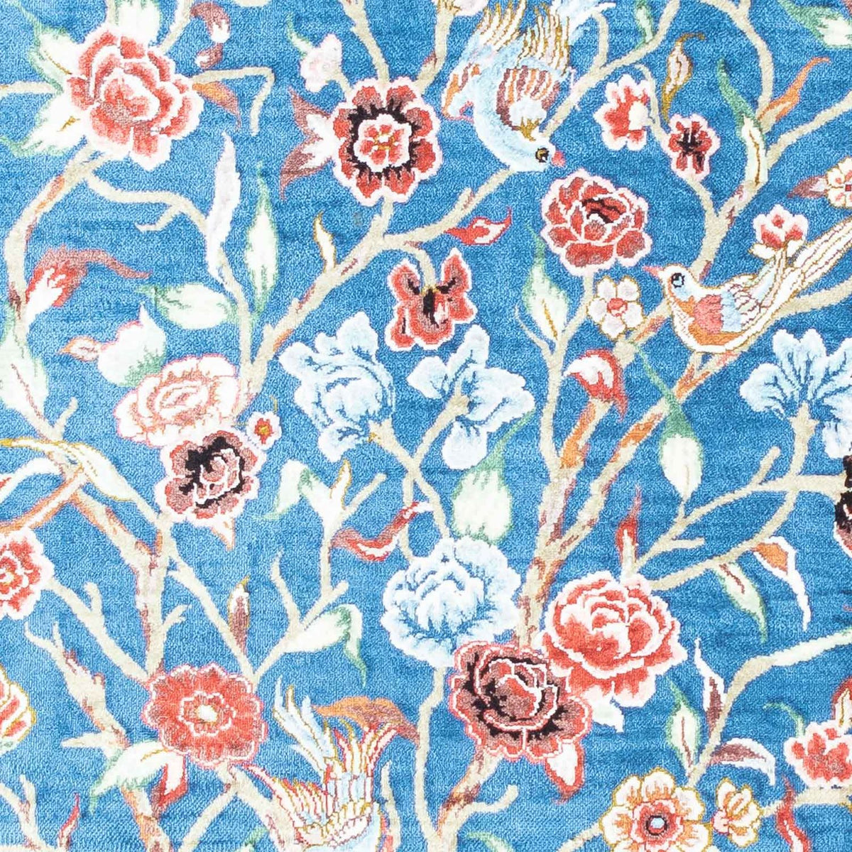 Tapis persan - Ghom - 118 x 75 cm - bleu clair