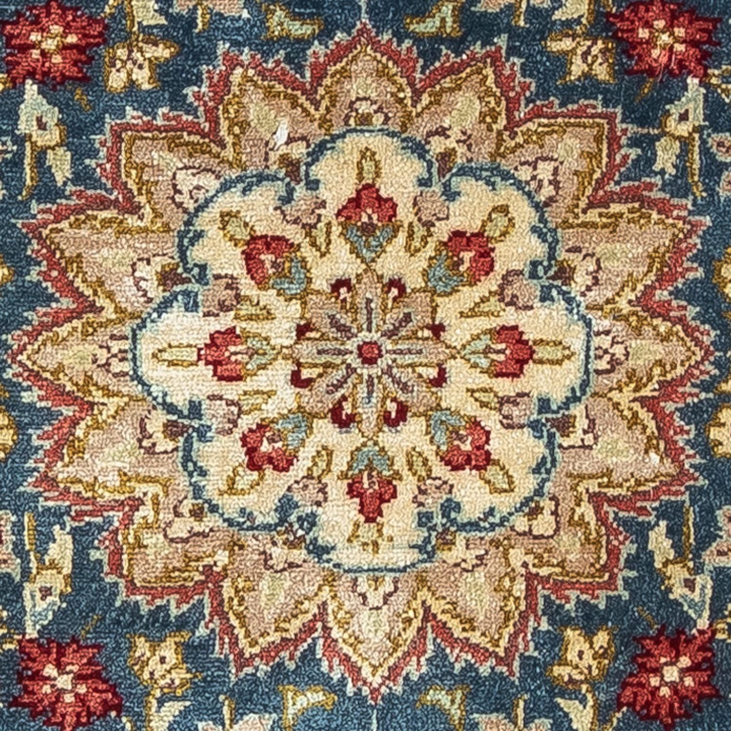 Tapis en soie - Ghom soie - Premium - 44 x 27 cm - bleu foncé