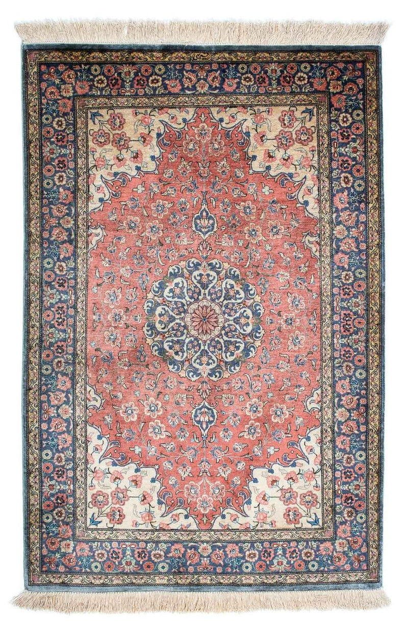 Tapis persan - Ghom - 121 x 78 cm - rouille