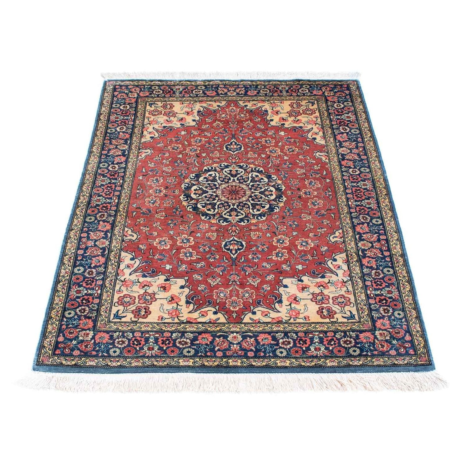 Tapis persan - Ghom - 121 x 78 cm - rouille