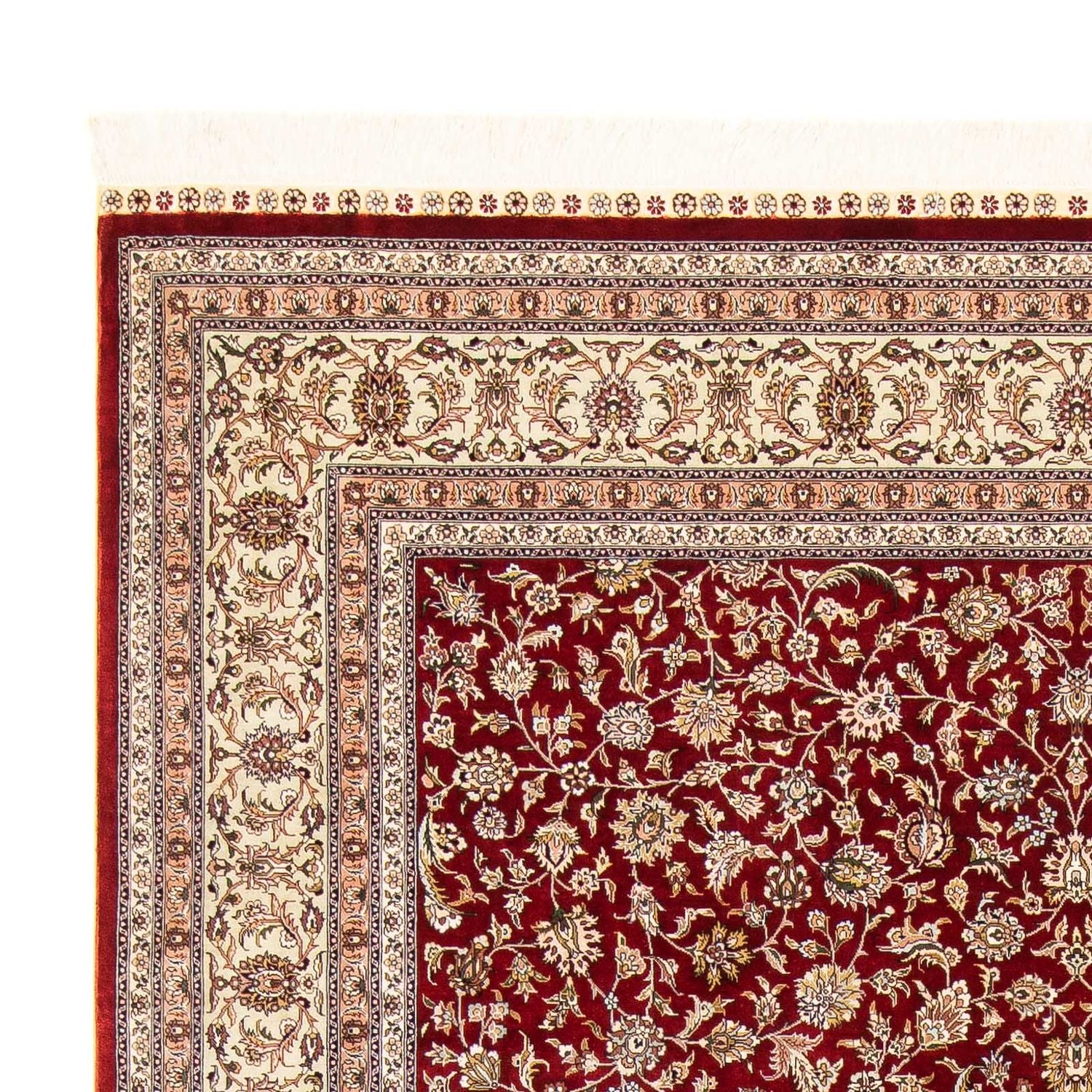 Tapis oriental - Hereke - 276 x 185 cm - rouge foncé