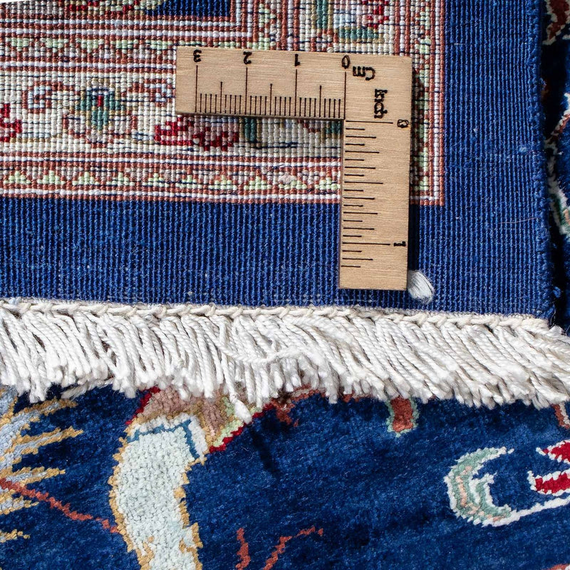 Tapis persan - Ghom - 87 x 55 cm - bleu foncé