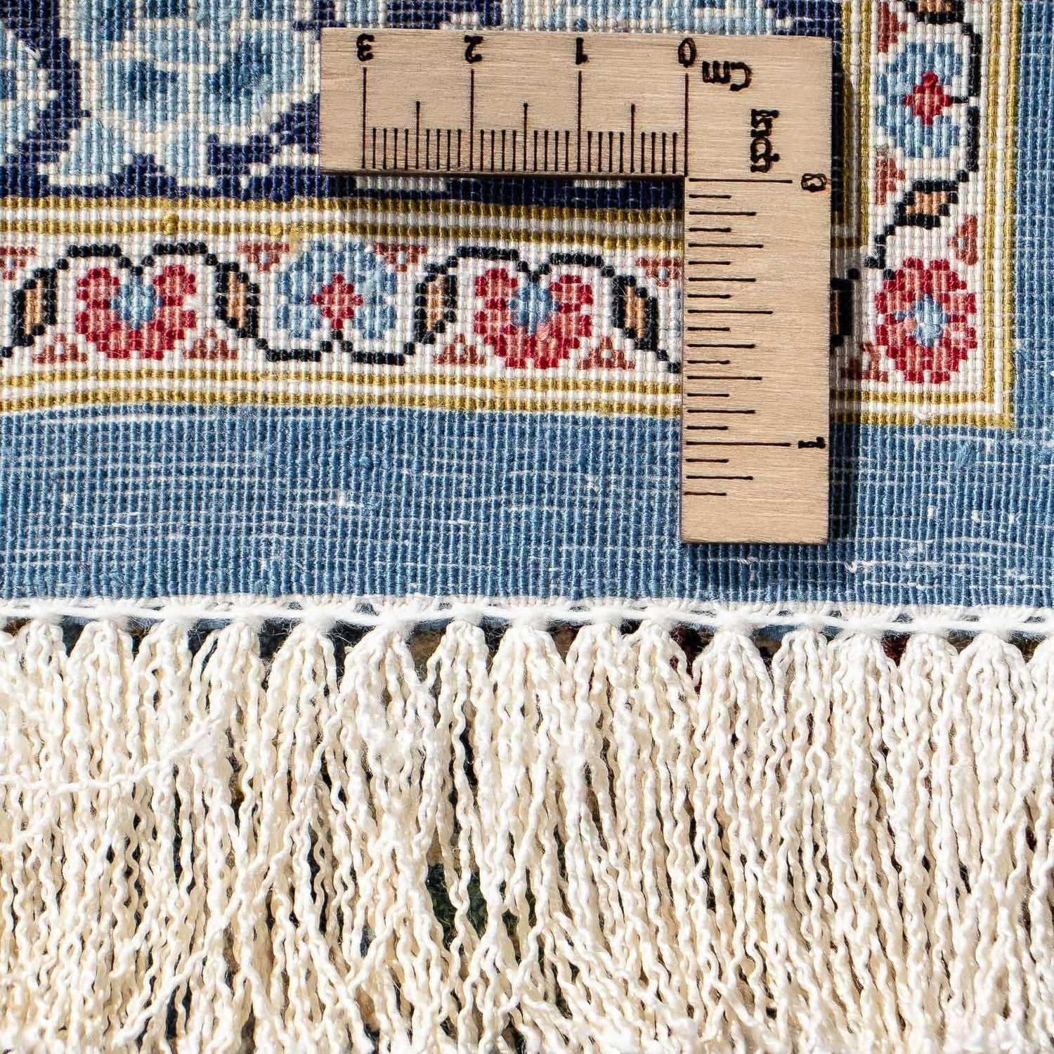 Tapis persan - Ghom - 80 x 55 cm - bleu foncé