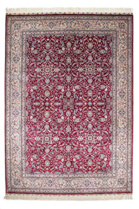 Tapis oriental - Hereke - 246 x 170 cm - rouge foncé