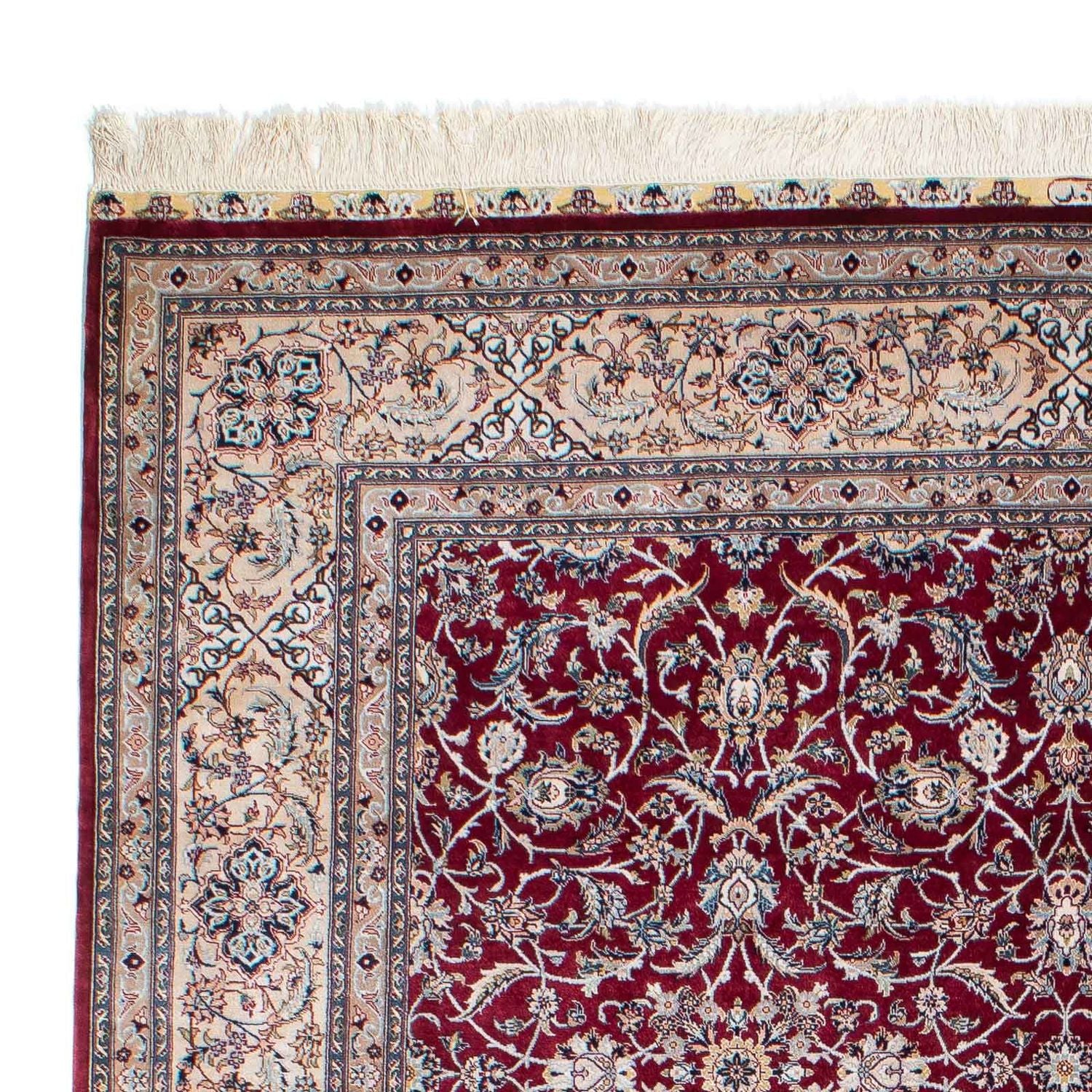 Tapis oriental - Hereke - 246 x 170 cm - rouge foncé