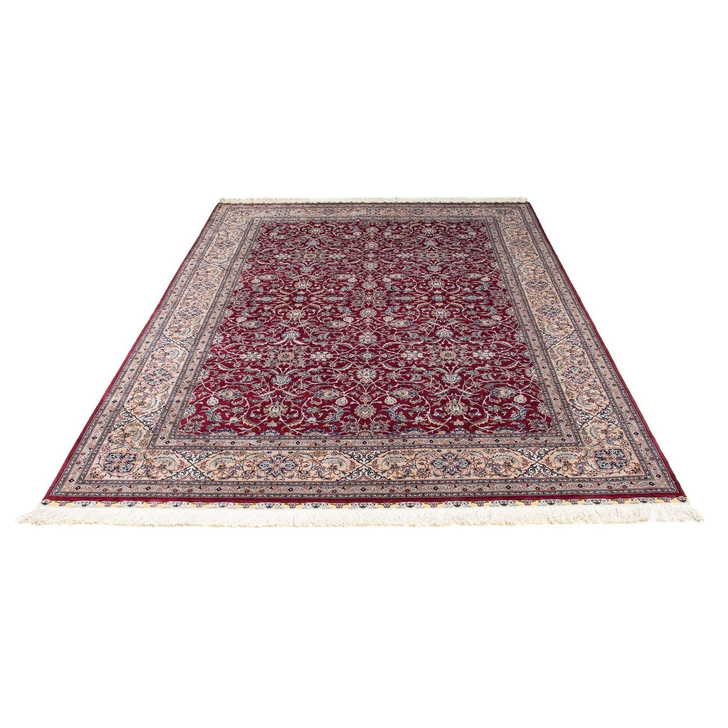Tapis oriental - Hereke - 246 x 170 cm - rouge foncé