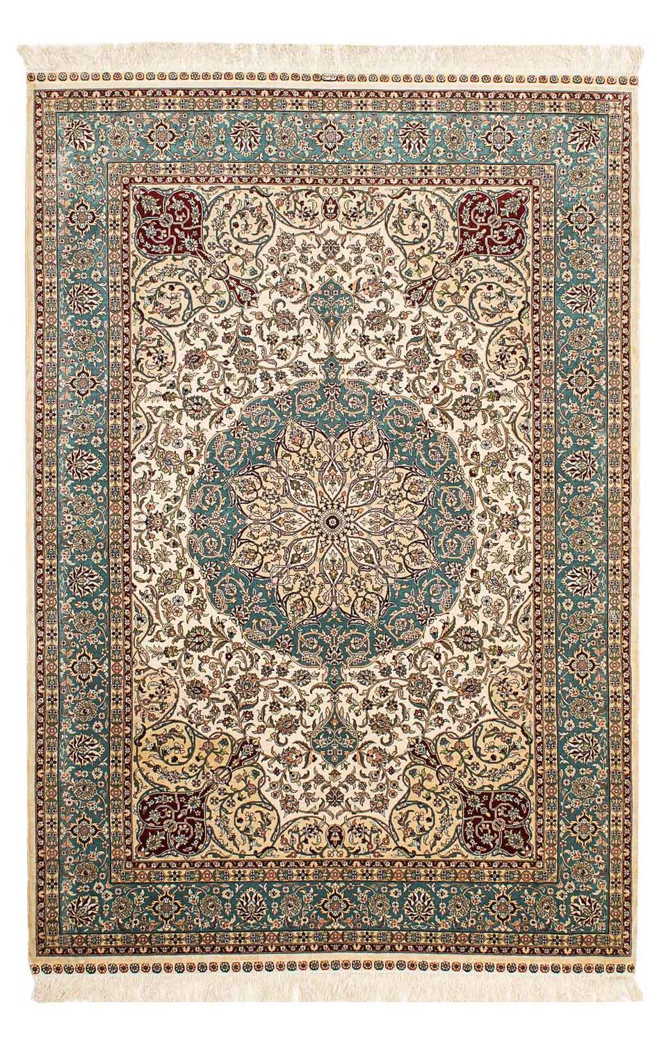 Tapis en soie - Soie chinoise - 183 x 122 cm - rouge foncé