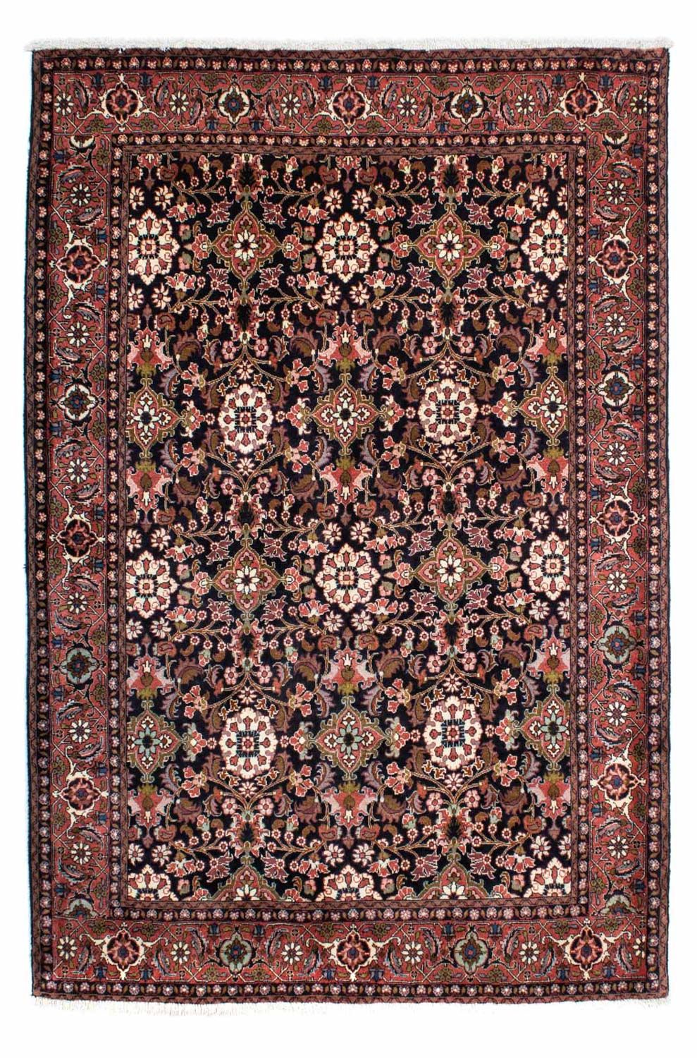 Tapis persan - Bidjar - 210 x 141 cm - bleu foncé