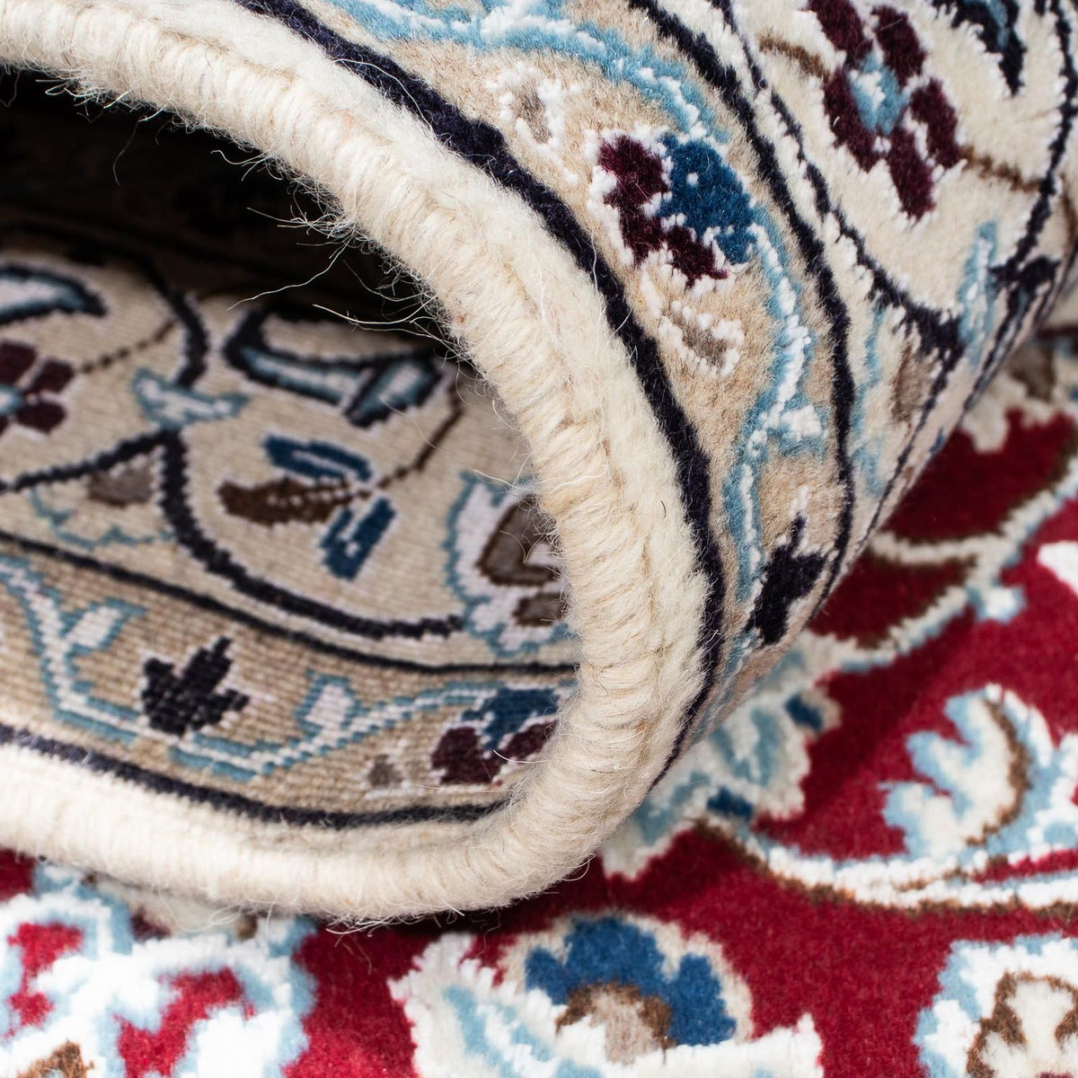 Tapis persan - Nain - Royal - 173 x 114 cm - rouge foncé