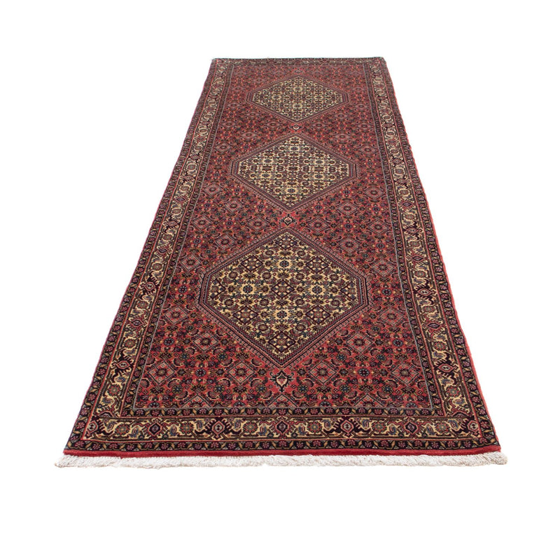Tapis de couloir Tapis persan - Bidjar - 298 x 88 cm - rouge foncé