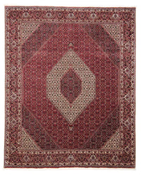 Tapis persan - Bidjar - 303 x 250 cm - rouge foncé