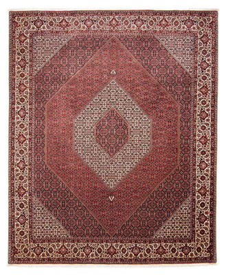 Tapis persan - Bidjar - 309 x 256 cm - rouge foncé