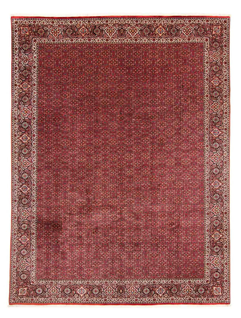 Tapis persan - Bidjar - 381 x 298 cm - rouge foncé