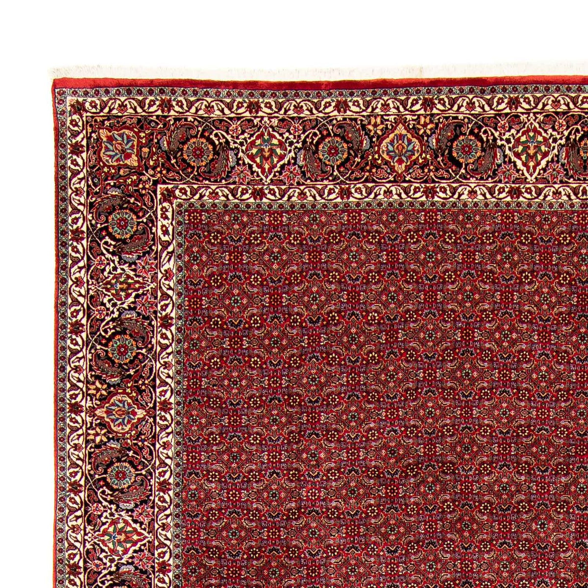 Tapis persan - Bidjar - 381 x 298 cm - rouge foncé