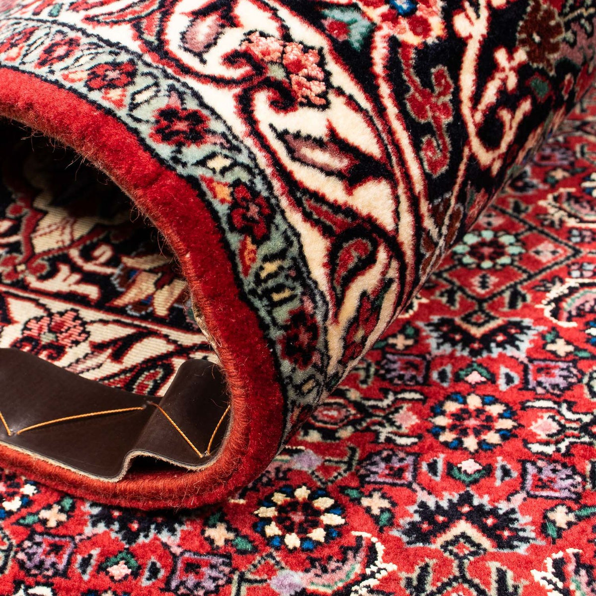 Tapis persan - Bidjar - 381 x 298 cm - rouge foncé