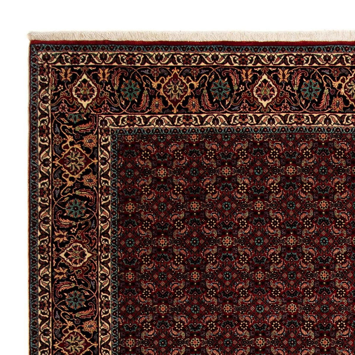 Tapis persan - Bidjar - 252 x 206 cm - rouge foncé