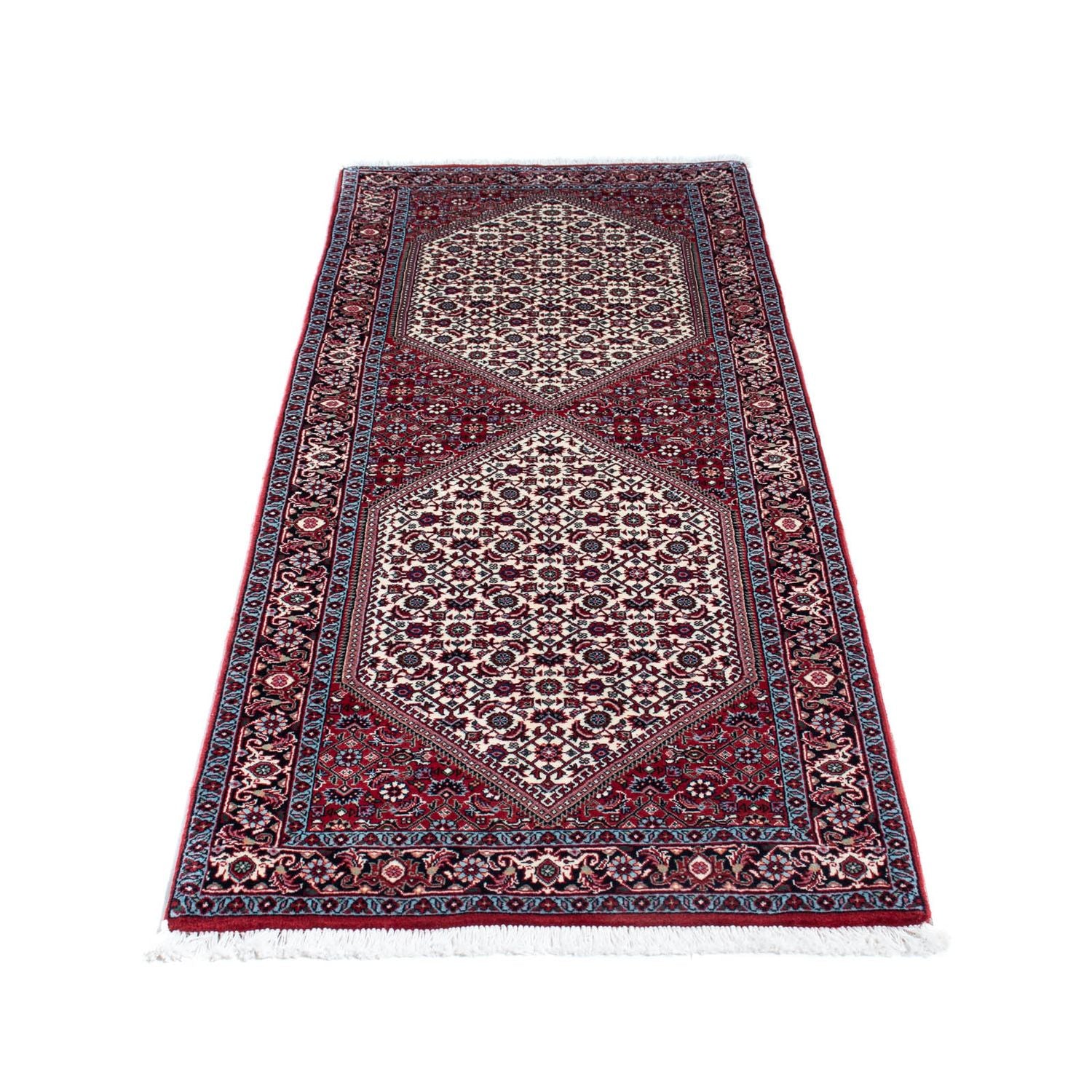Tapis de couloir Tapis persan - Bidjar - 203 x 73 cm - bleu foncé
