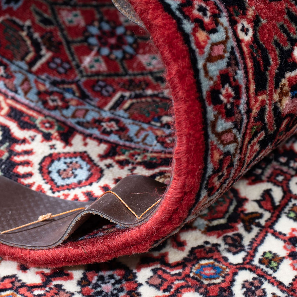 Tapis de couloir Tapis persan - Bidjar - 199 x 73 cm - rouge foncé
