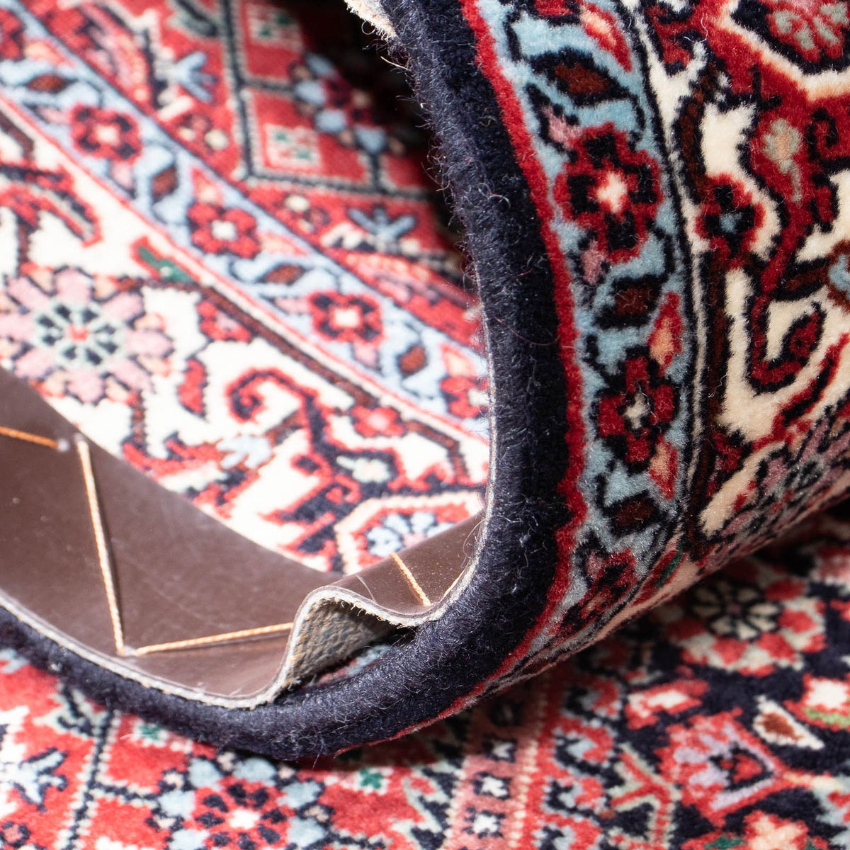 Tapis de couloir Tapis persan - Bidjar - 205 x 72 cm - bleu foncé