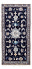 Tapis persan - Nain - 134 x 65 cm - bleu foncé