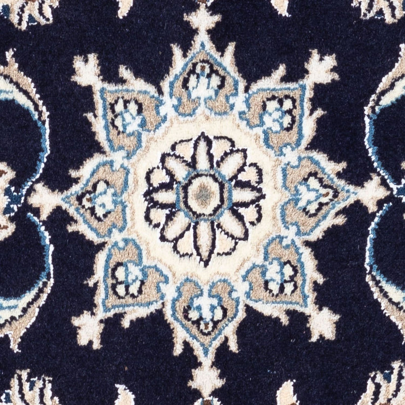 Tapis persan - Nain - 134 x 65 cm - bleu foncé