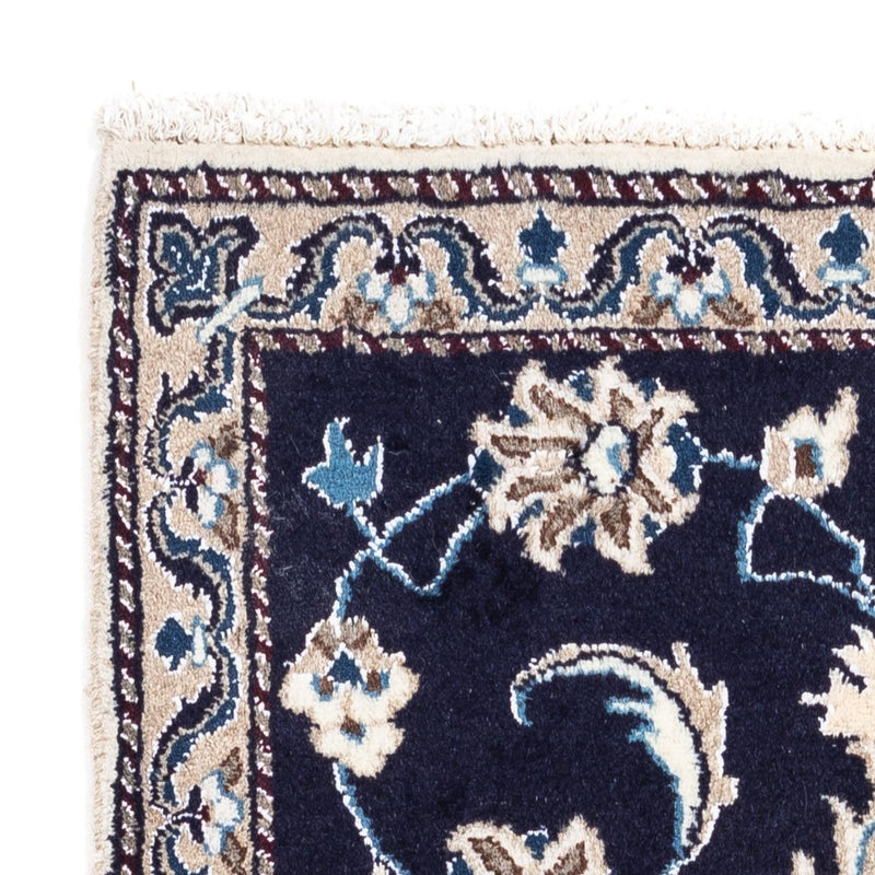 Tapis persan - Nain - 134 x 65 cm - bleu foncé