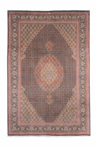 Tapis persan - Tabriz - 305 x 198 cm - bleu foncé