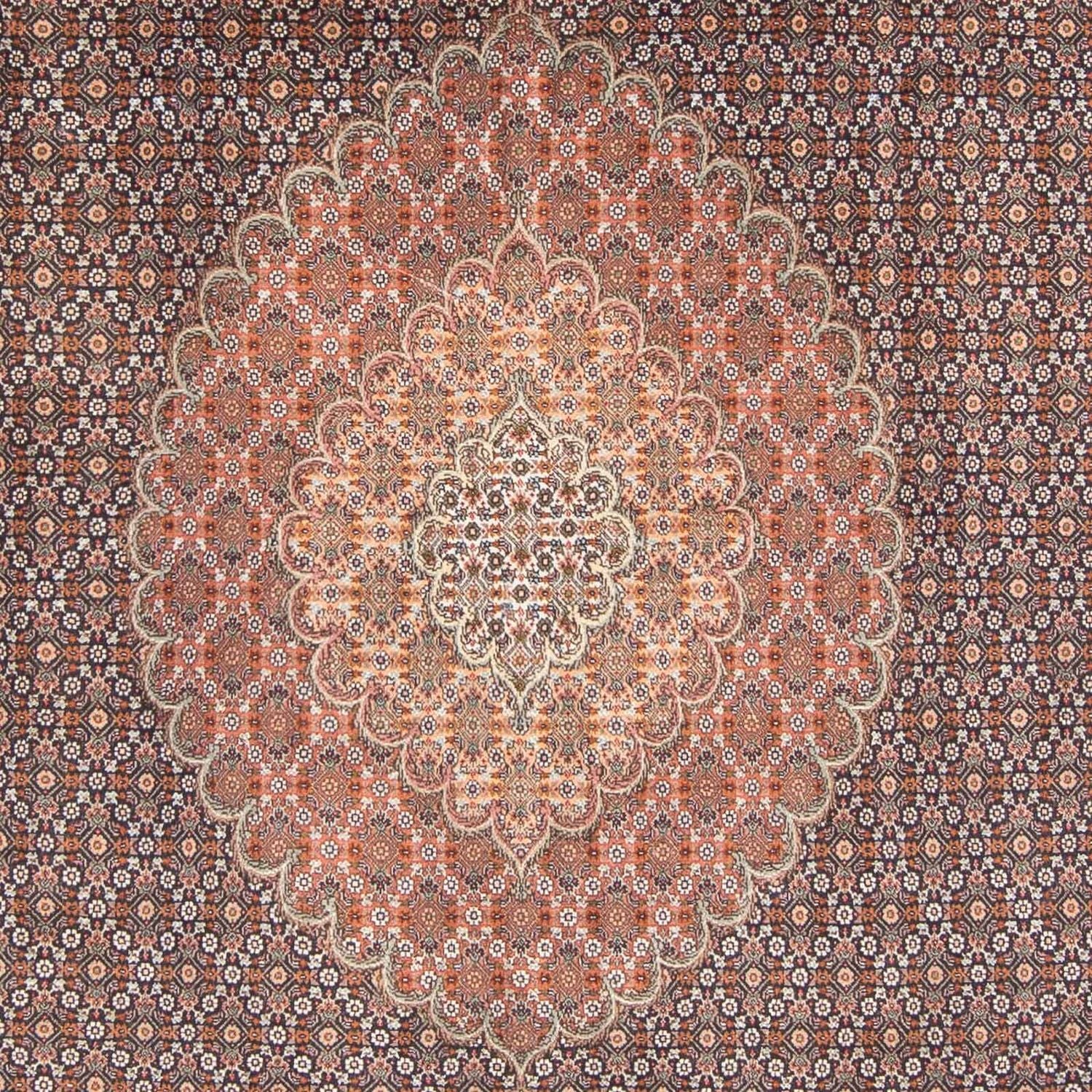 Tapis persan - Tabriz - 305 x 198 cm - bleu foncé