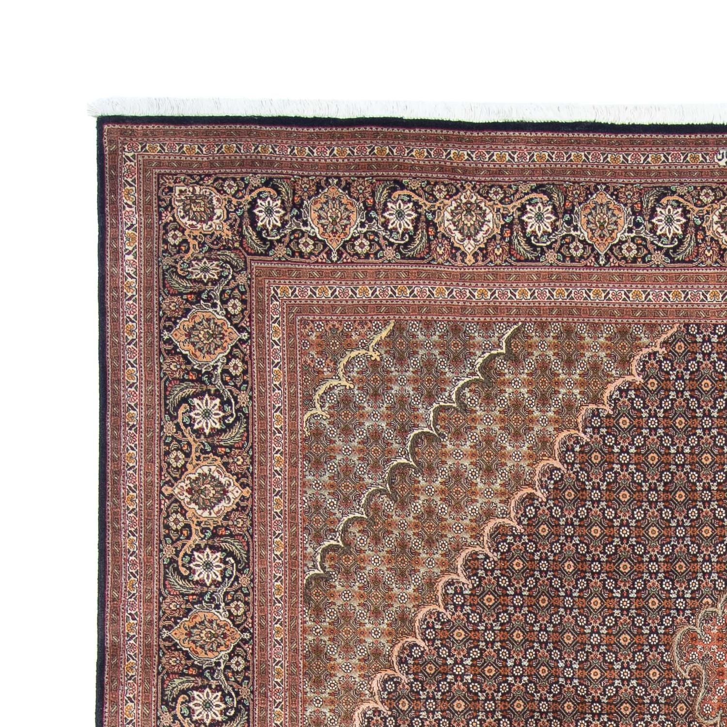 Tapis persan - Tabriz - 305 x 198 cm - bleu foncé