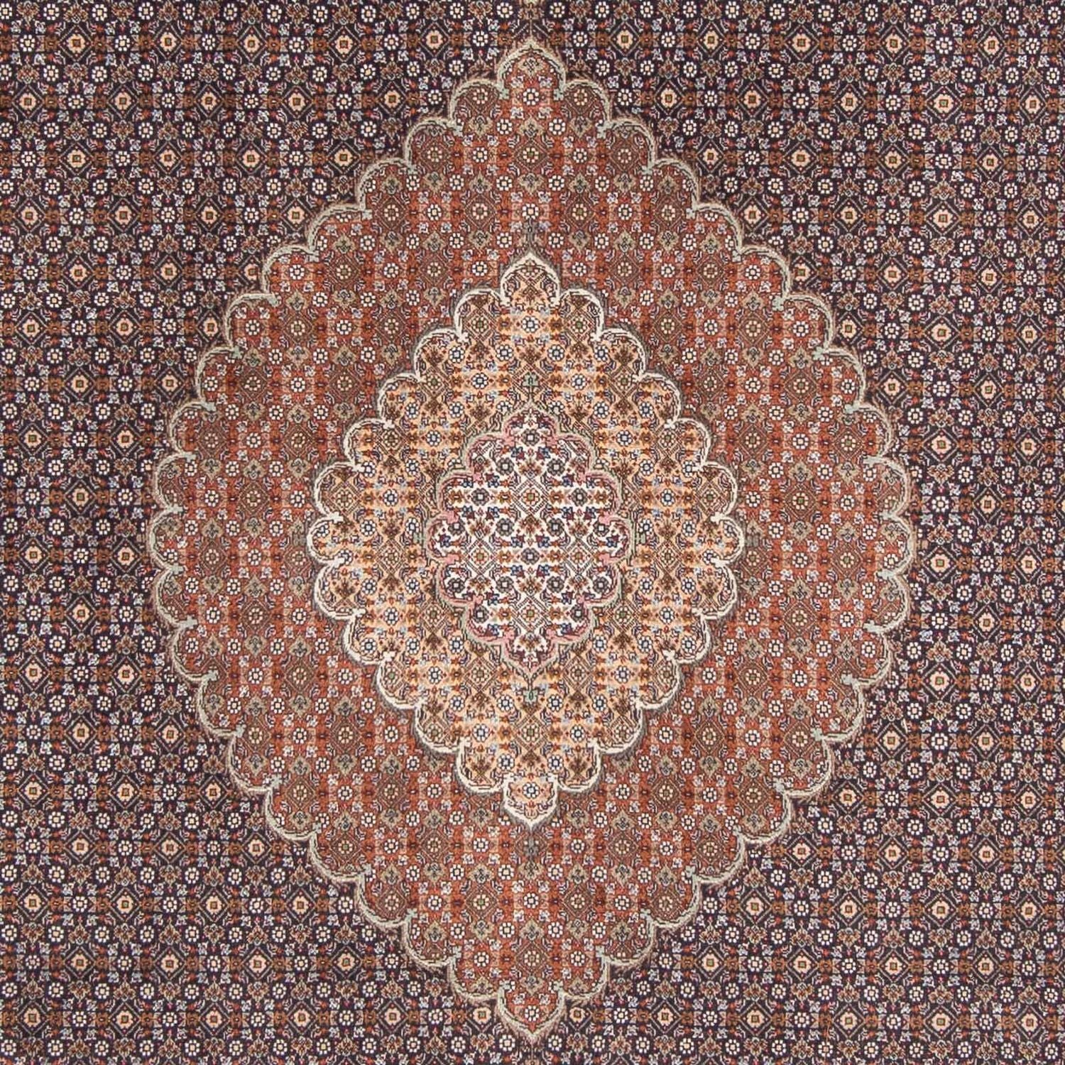 Tapis persan - Tabriz - 302 x 202 cm - bleu foncé
