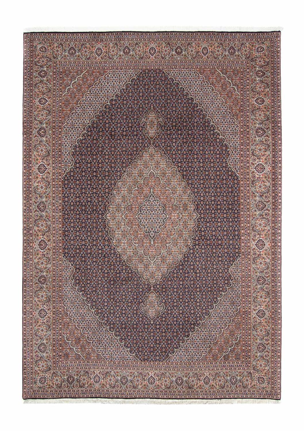 Tapis persan - Tabriz - 296 x 207 cm - bleu foncé