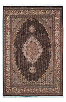 Tapis persan - Tabriz - 243 x 163 cm - bleu foncé