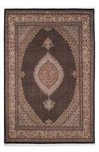 Tapis persan - Tabriz - 243 x 163 cm - bleu foncé