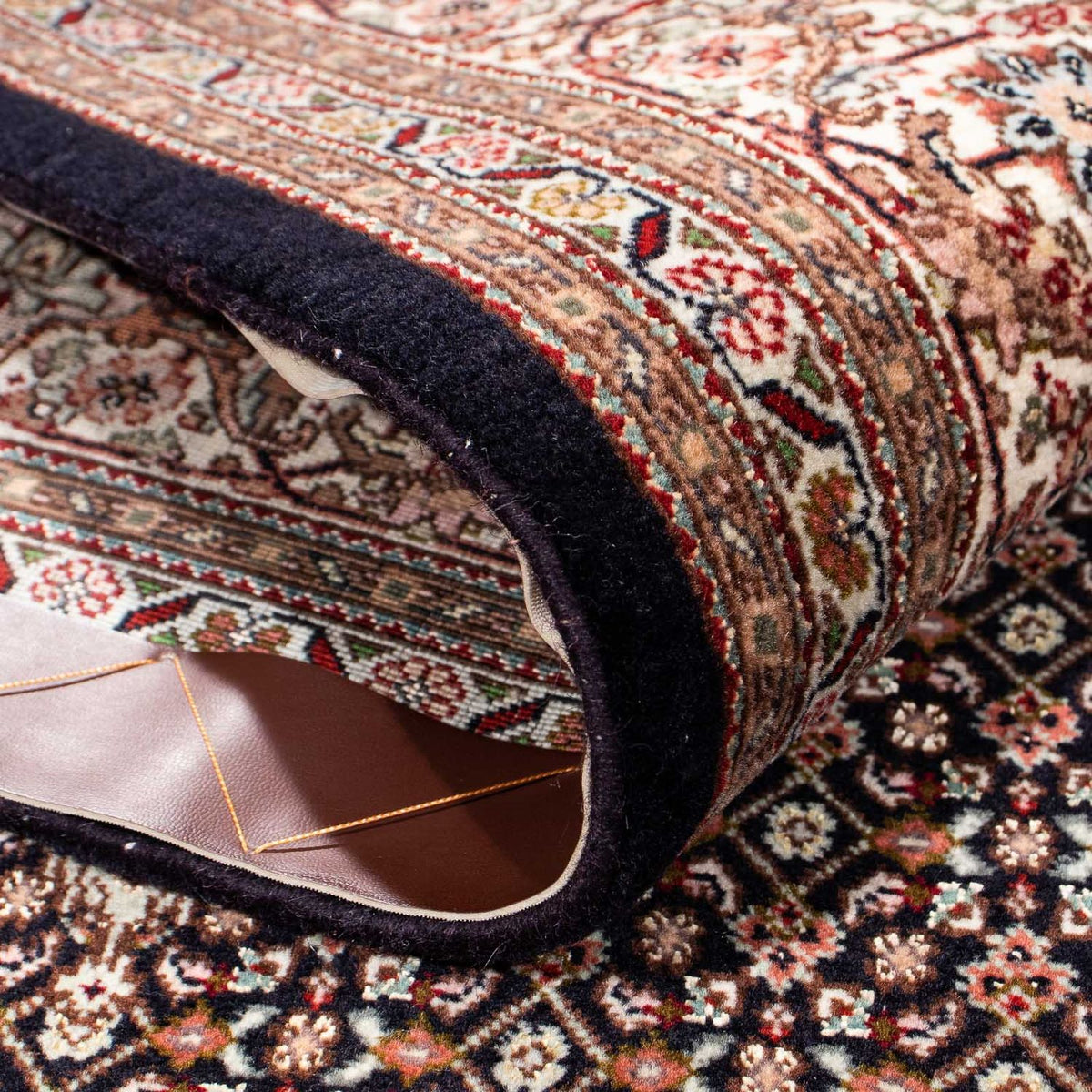 Tapis persan - Tabriz - 243 x 163 cm - bleu foncé