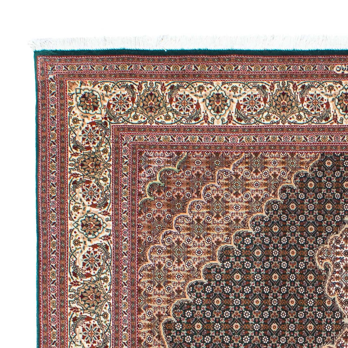 Tapis persan - Tabriz - 198 x 152 cm - vert