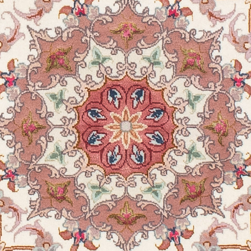 Tapis persan - Tabriz - Royal ronde  - 105 x 105 cm - beige