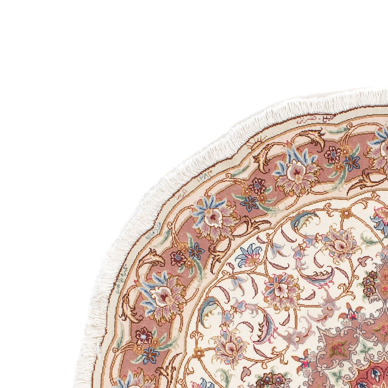 Tapis persan - Tabriz - Royal ronde  - 105 x 105 cm - beige