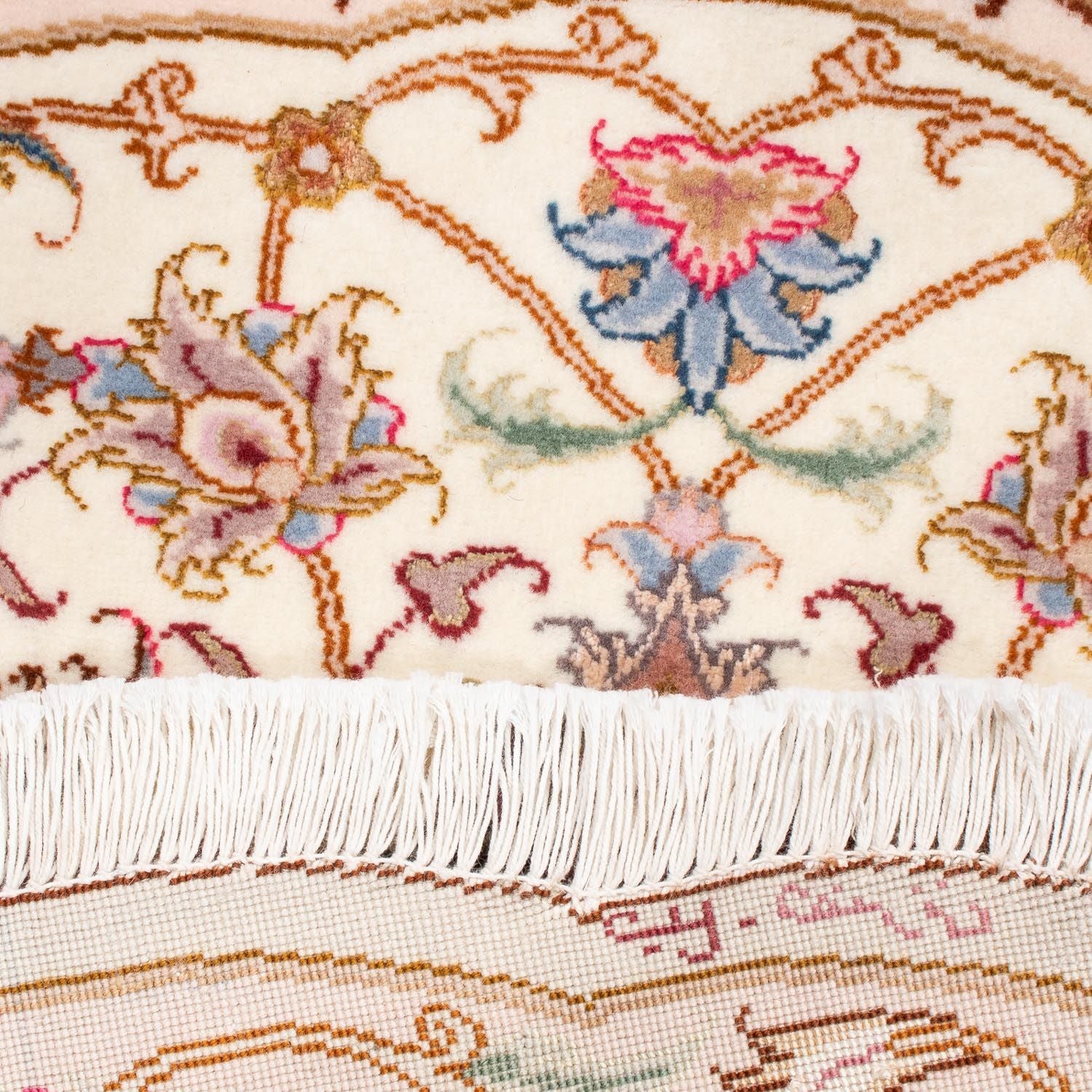 Tapis persan - Tabriz - Royal ronde  - 105 x 105 cm - beige