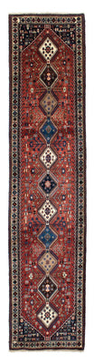 Tapis de couloir Tapis persan - Nomadic - 382 x 83 cm - rouge foncé